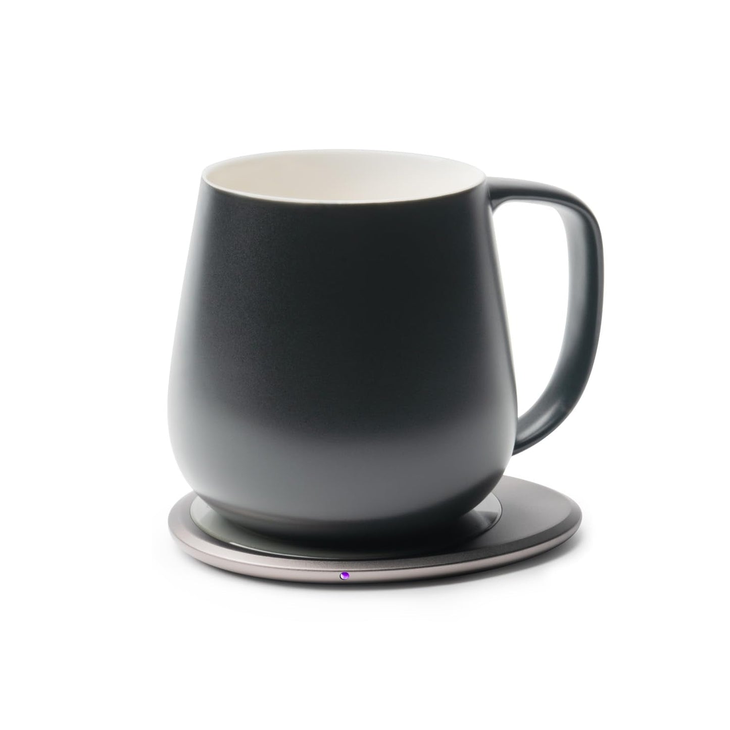 OHOM Ui+ Self-Heating Mug Set – Inkstone Black | 18 fl oz Ceramic Coffee & Tea Mug with Heating Pad