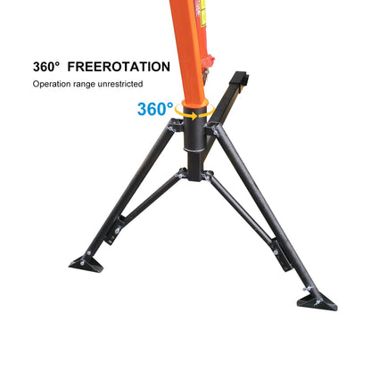Rugcel 1500 lb Stretchable Receiver Hitch Mounted Hydraulic Swivel Pickup Truck Crane, with Three Boom Capacities of 750 lb, 1000 lb and 1500 lb (Hitch Crane 1500LB)