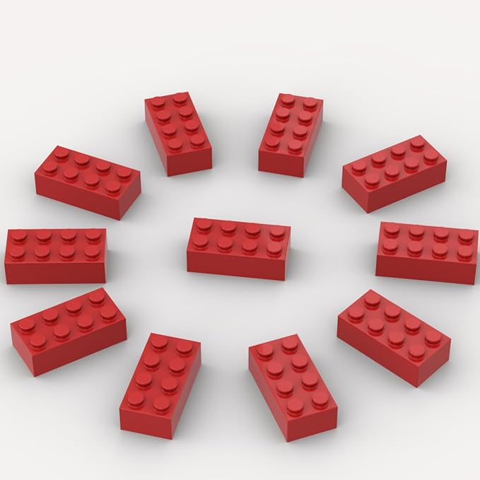 500 Piece Red Bricks 2x4 Building Bricks Compatible with Lego: Red 2x4 Bricks