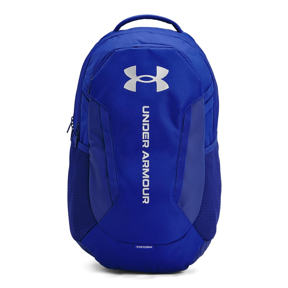Under Armour Unisex-Adult Hustle 6.0 Backpack, (401) Royal/Royal/Metallic Silver, One Size Fits Most