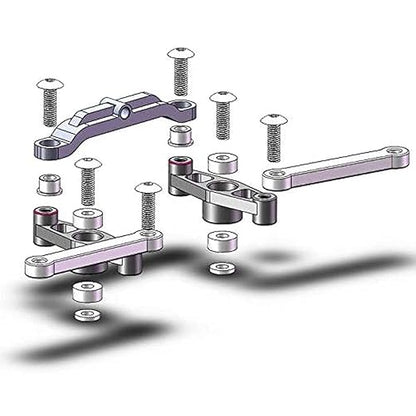 Aluminum Ball Bearing Crank Steering Set for Tamiya TT-02 TT-02D TT-02E