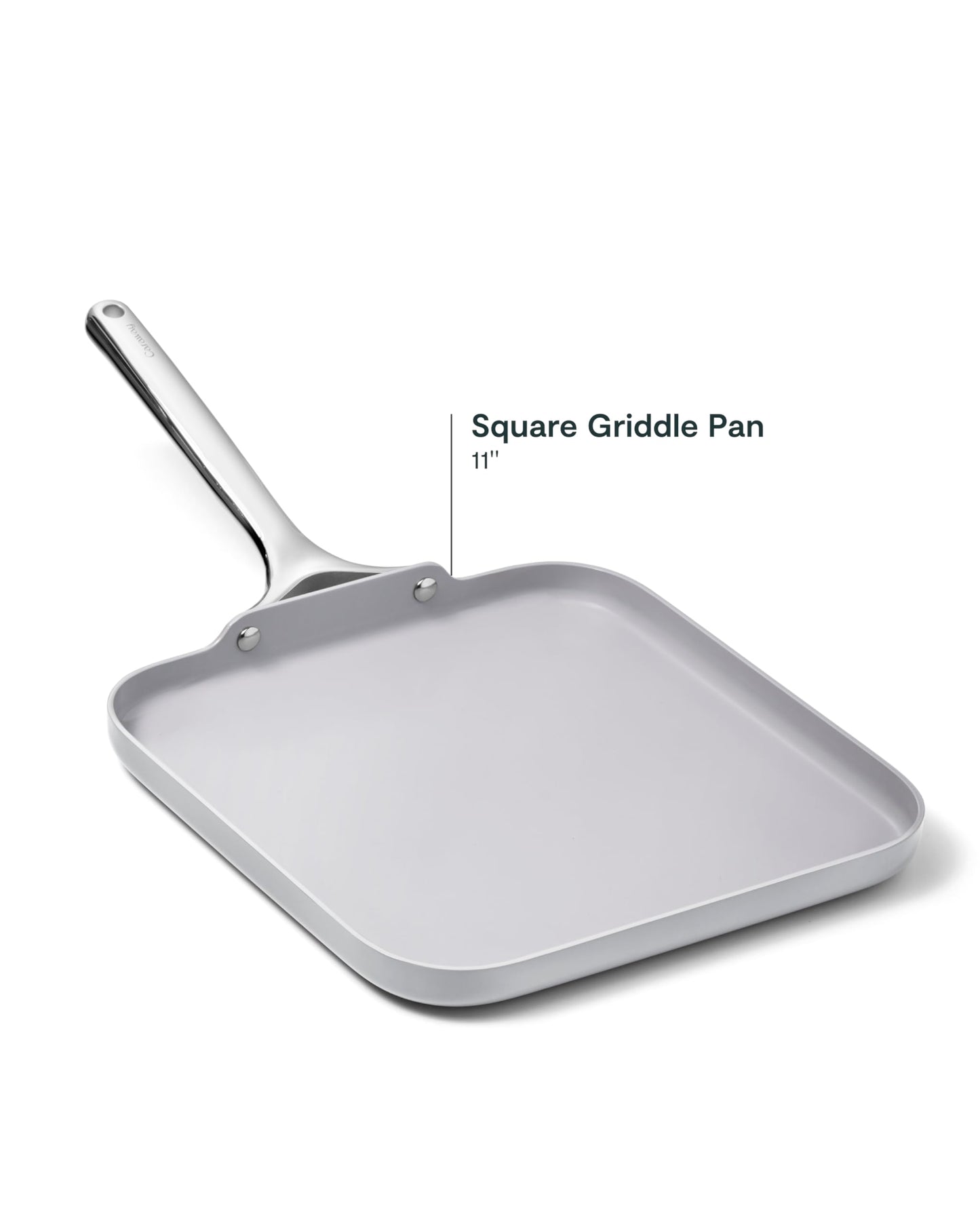 Caraway Square Griddle Pan - 11” Square Pan - Non-Stick Ceramic Coated - Non Toxic, PTFE & PFOA Free - Oven Safe & Compatible with All Stovetops - Gray