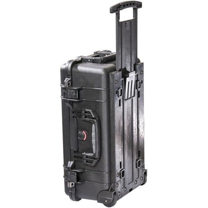 Pelican 1510SC Watertight Wheeled Carry On Hard Studio Case with Padded Yellow Foam Dividers, Black