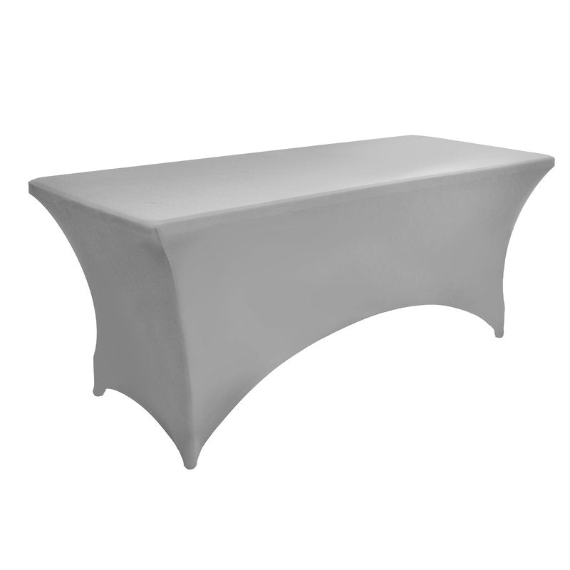 ZarzaaSik 109 2-Pack 4ft Spandex Table Covers for Rectangular Folding Tables - Wrinkle Resistant Stretch Tight Table Cloths - Ultimate Fitted Table Protector for Parties, Banquet, and Wedding