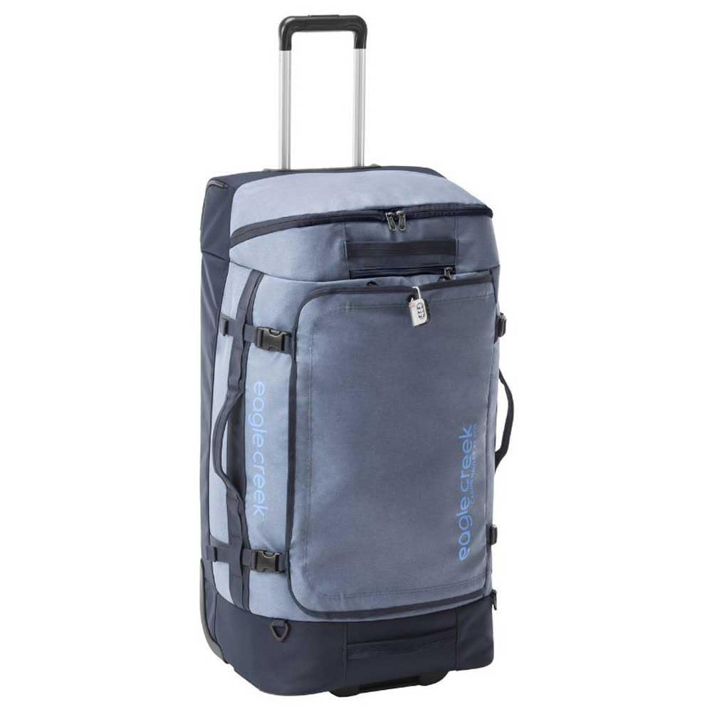 Eagle Creek Cargo Hauler XT Wheeled Duffel - Wheeled Backpack Duffel - Deployable Backpack Straps - Lockable U-Lid & Easy Access Compartment - 32" - Glacier Blue