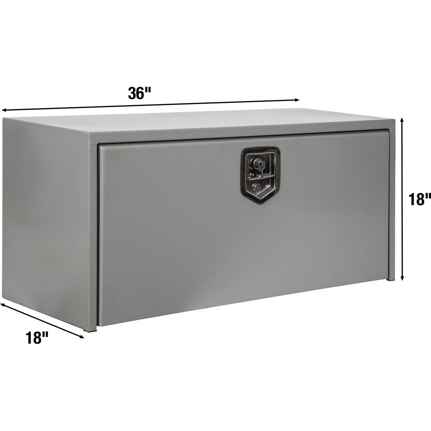 Buyers Products 1702905 Primed Steel Underbody Truck Tool Box, 18 x 18 x 36 Inch, Made In The USA, Primed Contractor Truck Box For Storage and Organization, Durable Job Box
