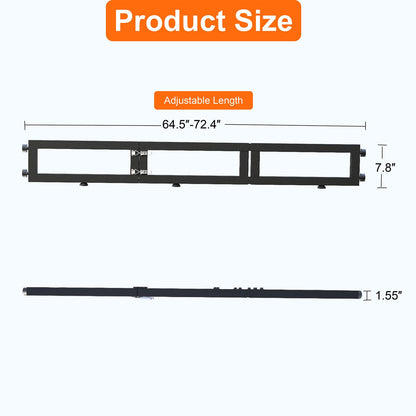KNAWIER Truck Bed Cargo Divider for Full Size Truck, Compatible with Silverado,F150,F250,Sierra 1500,Titan,Foldable,No Drilling