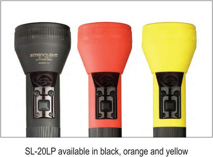 Streamlight 25321 SL-20LP 450-Lumen Full Size Rechargeable LED Flashlight with 120-Volt/100-Volt AC Charger, Yellow
