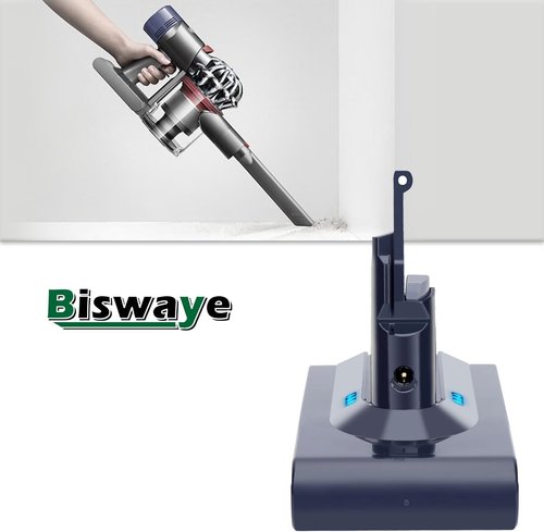 Biswaye V8 Battery Replacement - Compatible with Dyson V8 SV10 | High-Capacity Power for V8 Animal, Absolute, Motorhead