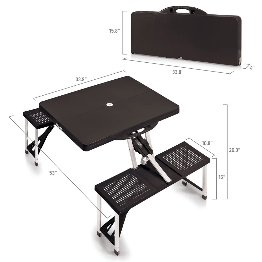 NFL Chicago Bears Sport Digital Print Picnic Table, One Size, Black