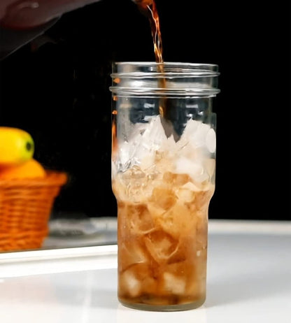 ASANMEYO 4 Pcs 24 oz Glass Cups With Bamboo Lids and Straws & 4 Airtight Lids, Reusable Smoothie Cups Mason Jar Drinking Glasses Iced Coffee Cups Glass Tumbler for Bubble Tea, Juice, Gift