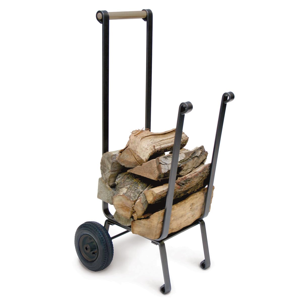 Pilgrim Home & Hearth 18557 Big Wheel Wood Cart 18″W x 43″H x 19″D, 42 lbs