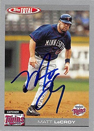 Sports Memorabilia Autograph Warehouse 246100 Matt LeCroy Autographed Baseball Card - Minnesota Twins 2004 Topps Total Silver - No. 81