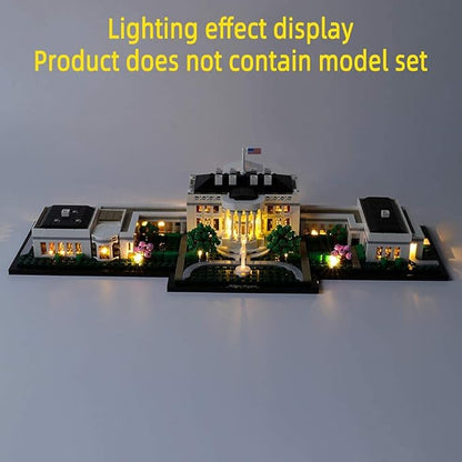 LED Light Kit for The White House - Compatible with Lego Architecture Collection 21054 Building Blocks Model (Model Set Not Included)