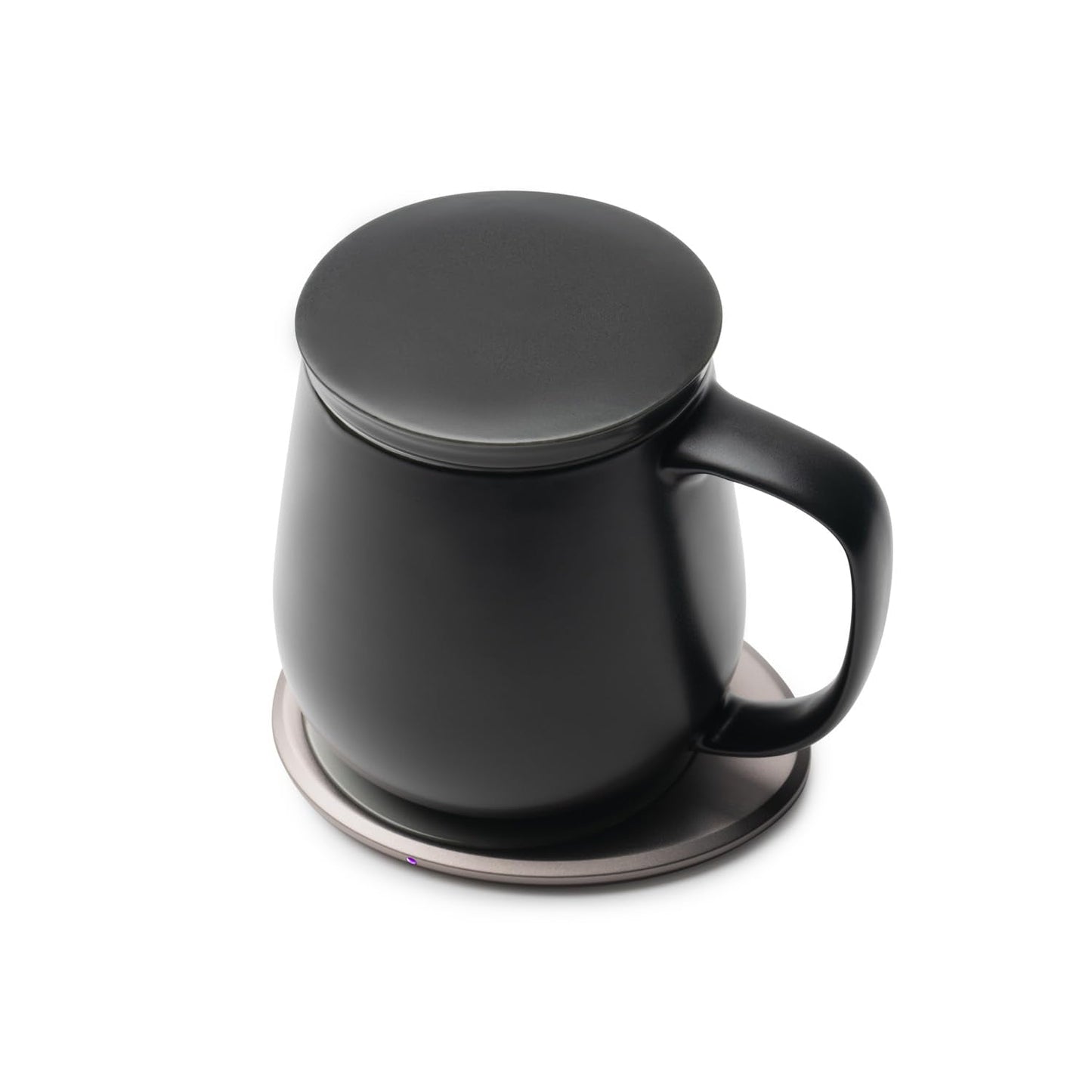 OHOM Ui+ Self-Heating Mug Set – Inkstone Black | 18 fl oz Ceramic Coffee & Tea Mug with Heating Pad