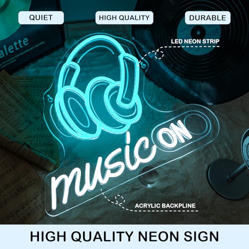Horseneon Good Food Good Mood Neon LED Sign, Food Neon Signs for Wall Decor, Good Food Good Mood Neon Light with USB Powered for Snack Shop, Restaurant, Fast Food
