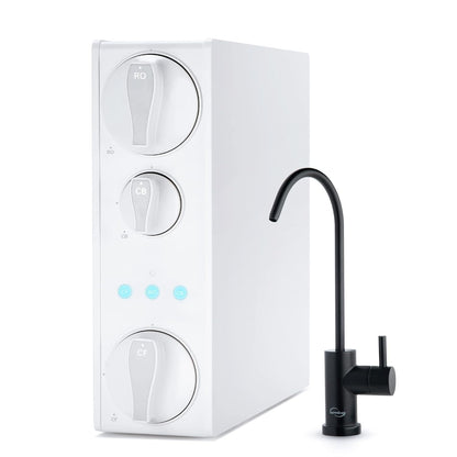 iSpring RO500-ORB Reverse Osmosis System, NSF 58 Certified, 500 GPD Under Sink RO System, Tankless Reverse Osmosis Water Filter, 2:1 Pure to Drain Ratio, White, Oil Rubbed Black Faucet