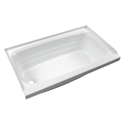 Lippert Replacement 24" x 46" White Bathtub with Left Drain, Scratch-Resistant ABS Acrylic for RVs, Travel Trailers, 5th Wheels, Motorhomes - W2446LHSPK