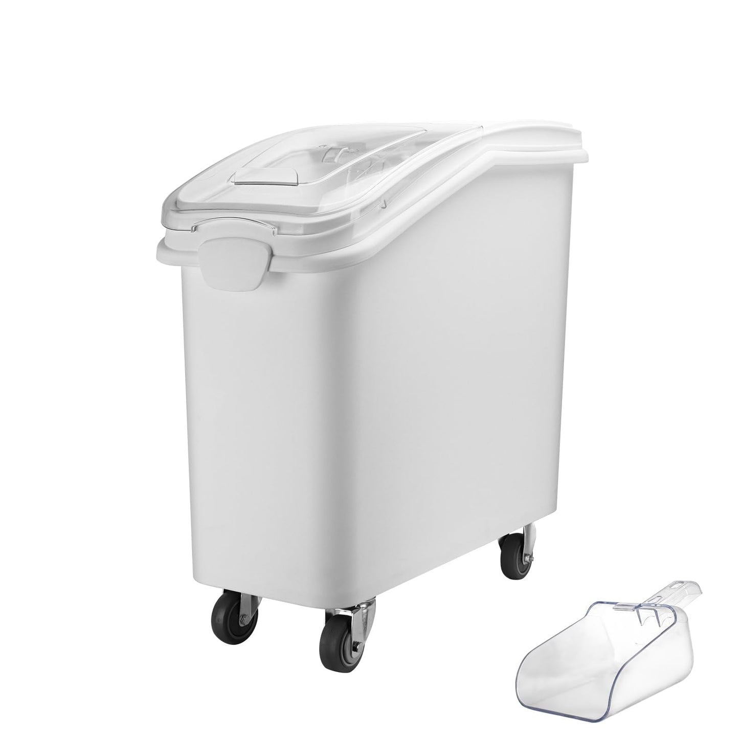 WELKOR Ingredient Storage Bin,21 Gallon Dispenser Bin with Scoop for Dry Food, Sugar, Baking Supplies,Kitchen Rice Cereal Flour Bin,BPA Free,Pet Food Storage Container,Dog Cat Birds Food (21 Gallon)