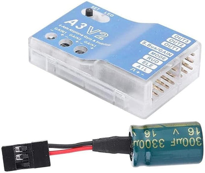 Jadeshay RC Flight Controller F50A 3 Axle Gyro A3 V2 Flight Controller System One Key Auto Hover Multi Mode HV Support Ideal for RC Fixed Wing Airplane Enthusiasts