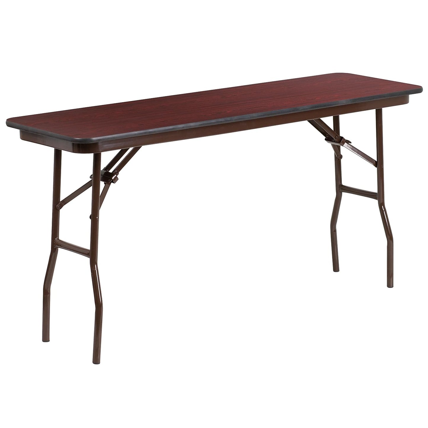 Flash Furniture Frankie Commercial Grade 5-Foot Mahogany Melamine Laminate Folding Training Table