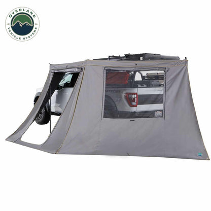 Overland Vehicle Systems 18159919 HD Nomadic 180 LTE Awning Wall with Door and Mesh Windows | Velcro Attachment | Weather-Resistant | Insect Protection | Awning Sold Separately