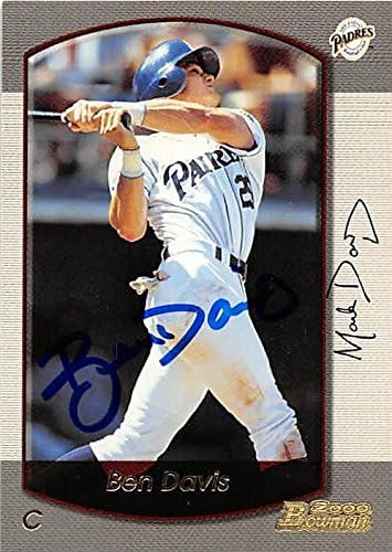 Sports Memorabilia Autograph Warehouse 248079 Ben Davis Autographed Baseball Card - San Diego Padres 2000 Topps Bowman - No. 114