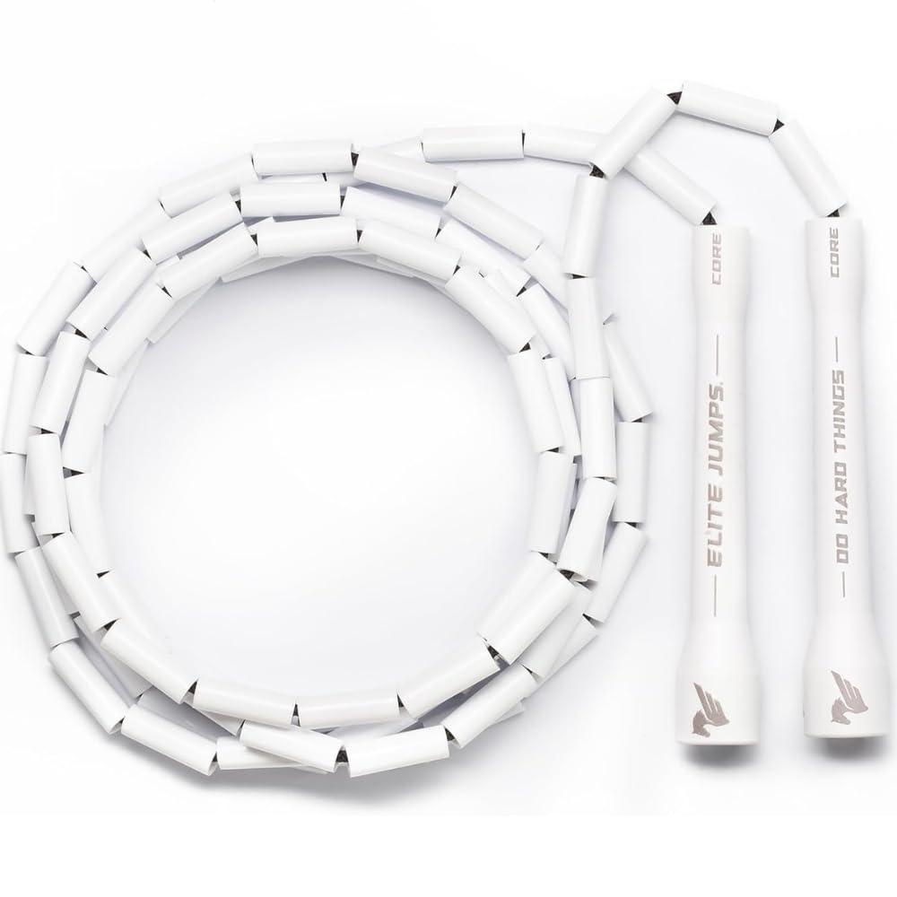 Elite Jumps - Do Hard Things 1” Beaded Jump Ropes - Strong & Durable Materials - Resize & Adjust - Fitness & Cardio Training - Improve Rhythm, Speed, Agility