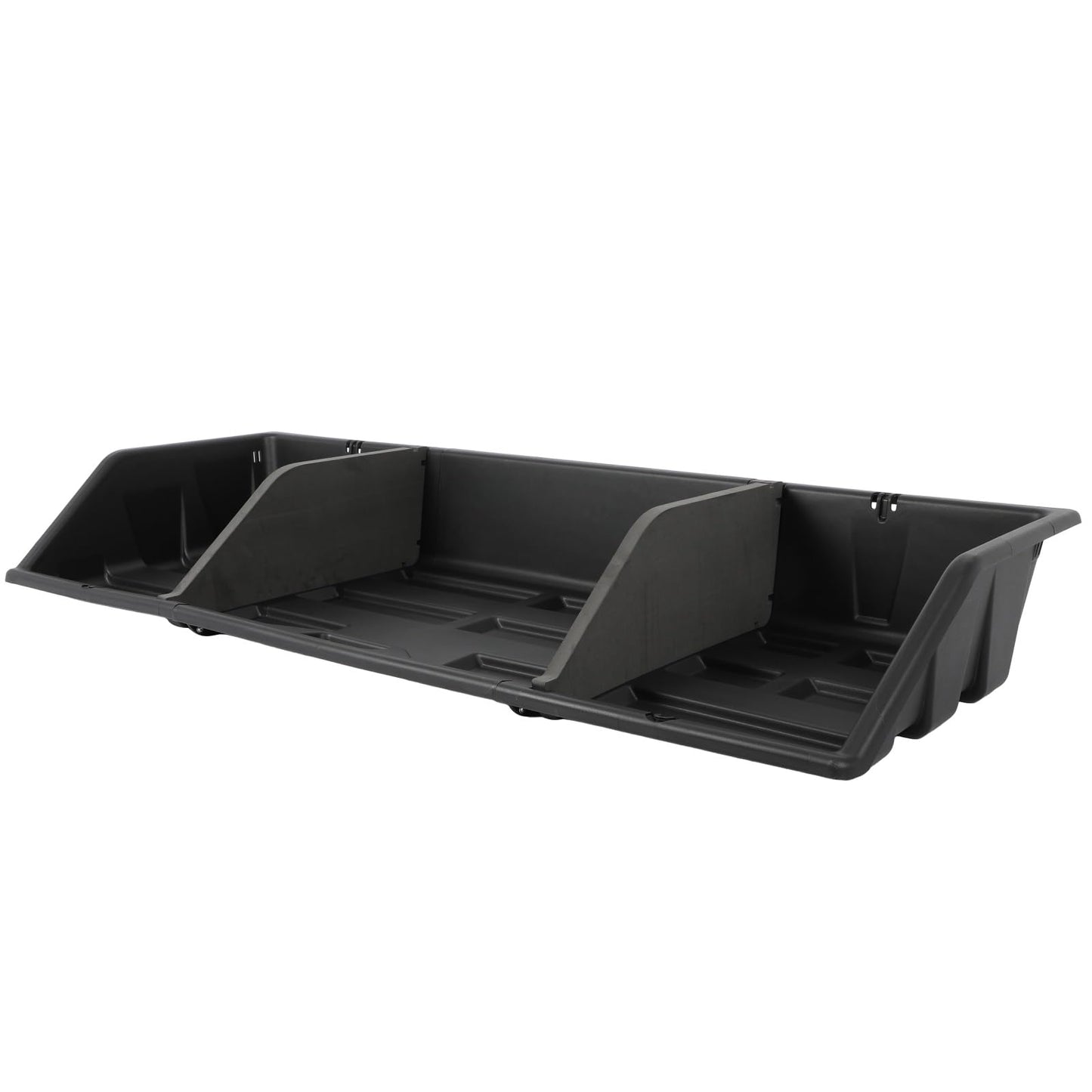 SCITOO 56" PP|Plastic Truck Bed Tool Box,Heavy Duty Crossover Storage for Most Full Size Pickups,Lockable Weatherproof Chest,Fits 56"WX10"DX10"H Truck Beds,Easy Access to Load and Unload