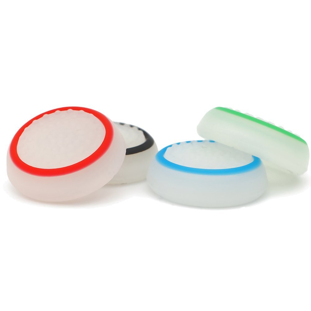 SUBANG 16 Pieces Silicone Noctilucent Thumb Grip Caps Controller Joystick Cap Covers for PS-Series, Xbox-Series Analog Stick Caps Replacement