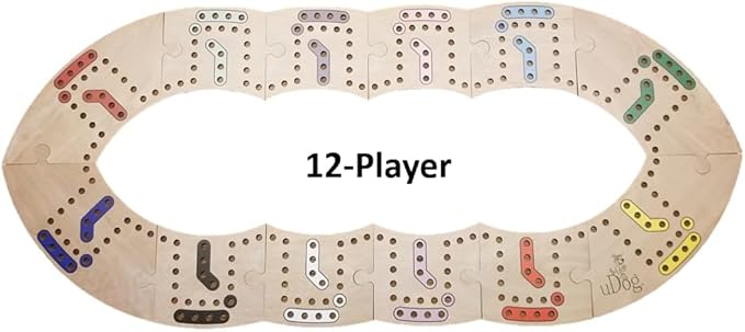 uDog Board Game | Old-Fashioned Fun for 2–12 Players | Made in The USA | Durable Wooden Pieces to Last a Lifetime | Family Game Night (4-Player)
