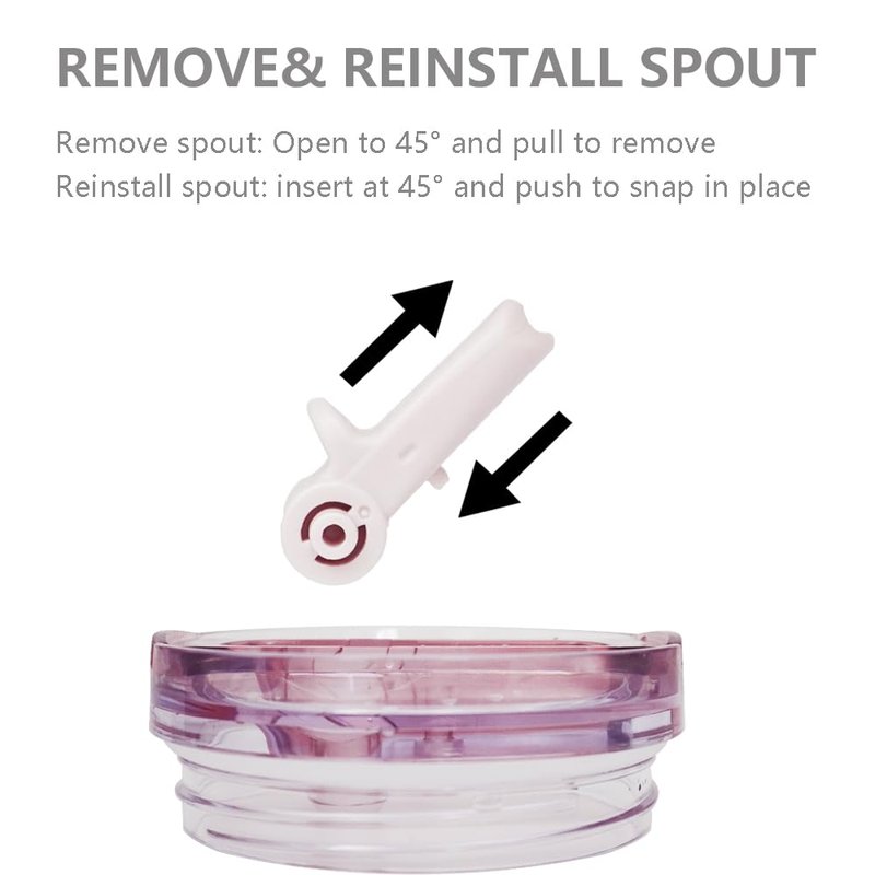 Dreamfocus 40 oz Leak Proof Flip Straw Lid Replacement for Stanley 40 oz Quencher H2.0 and ProTour Tumbler