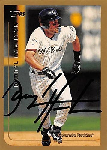 Sports Memorabilia Autograph Warehouse 343911 Darryl Hamilton Autographed Baseball Card - Colorado Rockies FT 1999 Topps No. 289