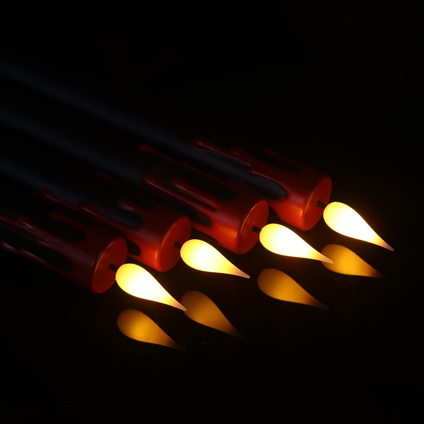 Wondise Halloween Flameless Taper Candles with Remote and Timer, Battery Operated 3D Wick Flickering with Blood Dripping Halloween Candles for Spooky Horror Home Halloween Decoration