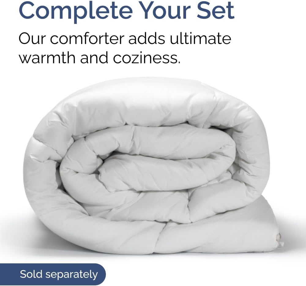 Ultra Soft Twin Size 3-Piece Sheet Set by [Brand Name] | Cooling, Wrinkle-Free Bedding - Fits 8-16 Inch Mattresses - Bright White