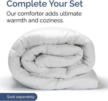 Ultra Soft Twin Size 3-Piece Sheet Set by [Brand Name] | Cooling, Wrinkle-Free Bedding - Fits 8-16 Inch Mattresses - Bright White