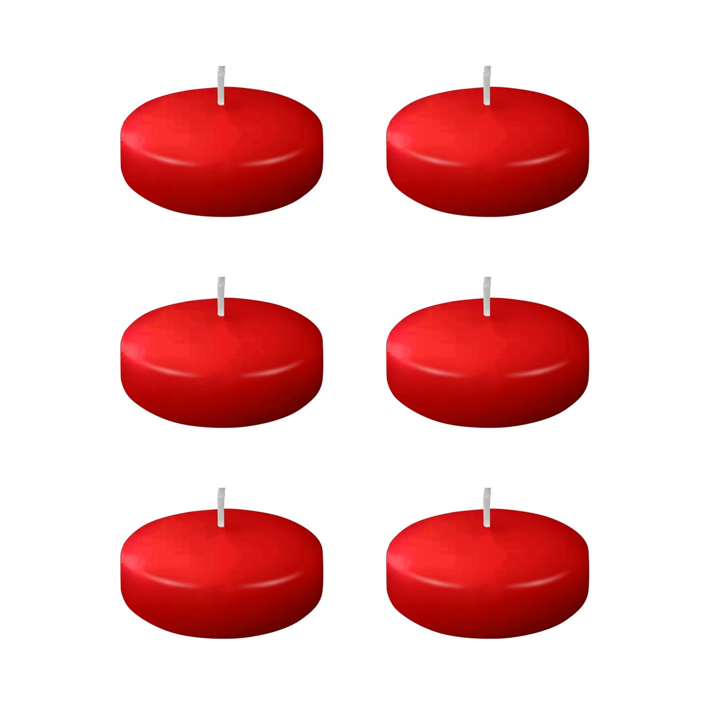 6 Pack 3 Inch Red Floating Candles,3 Inch Floating Candles Unscented,Long Lasting Candles 10 Hours for Valentine's Day,Thanksgiving, Wedding,Christmas,New Year,Party & Pool Decoration
