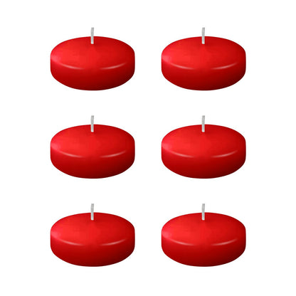 6 Pack 3 Inch Red Floating Candles,3 Inch Floating Candles Unscented,Long Lasting Candles 10 Hours for Valentine's Day,Thanksgiving, Wedding,Christmas,New Year,Party & Pool Decoration