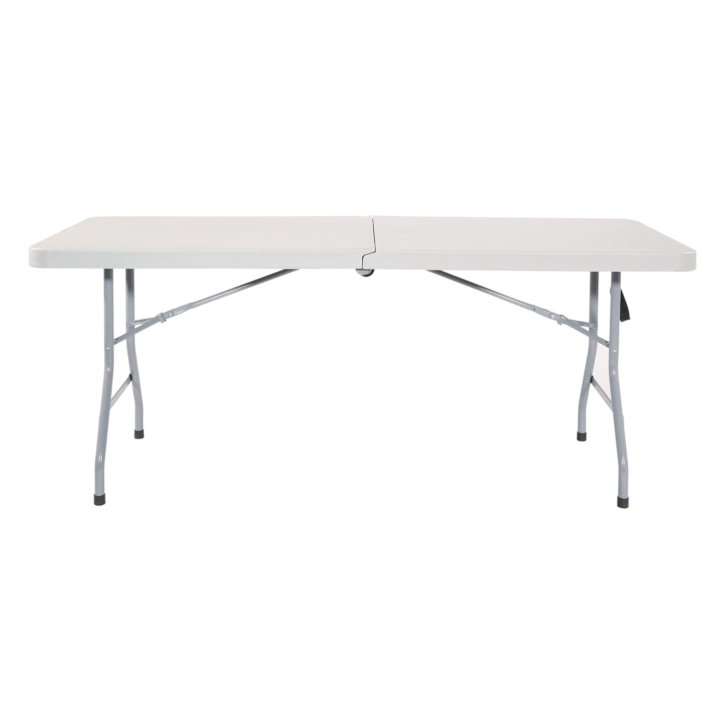 Office Star Resin 6 Foot Folding Bench and 6 Foot Resin Center-Folding Portable Table