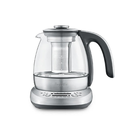 Breville BTM500CLR Tea Maker Compact Infuser and Water Kettle, 4 Cup, Brushed Stainless Steel and Glass