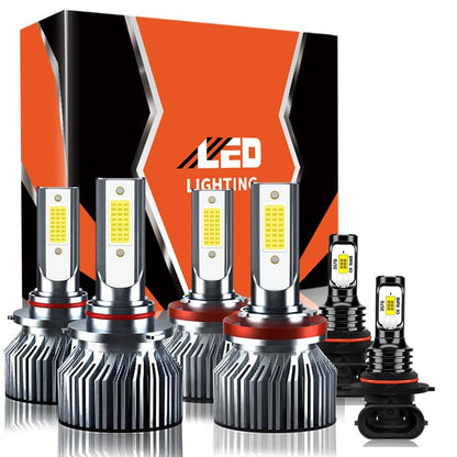TXBILMOO 9005 H11 LED Bulbs, 32000LM, 6500K White, IP68, Plug and Play, Compatible with Ford F-150 2015