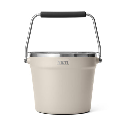 YETI Rambler Beverage Bucket, Double-Wall Vacuum Insulated Ice Bucket with Lid, Cape Taupe