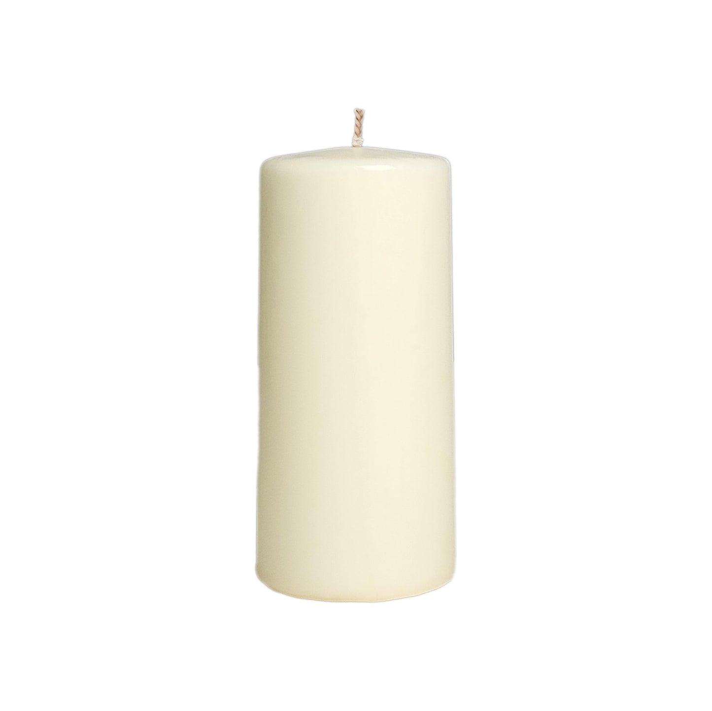 CW Studio Unscented Pressing Pillar Candles – Long Hour Burn, Smokeless & Dripless – Premium Wax with Cotton Wick – Perfect for Weddings, Events, Home & Rustic Décor (6, Ivory, 2.8x6 inches)