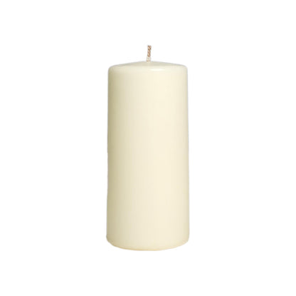 CW Studio Unscented Pressing Pillar Candles – Long Hour Burn, Smokeless & Dripless – Premium Wax with Cotton Wick – Perfect for Weddings, Events, Home & Rustic Décor (6, Ivory, 2.8x6 inches)