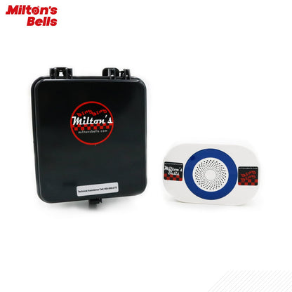 Milton’s Bells Driveway Alarm - Wireless Chime Kit with 25' Signal Hose, Transmitter, and Door Chime with Built-in Volume Control