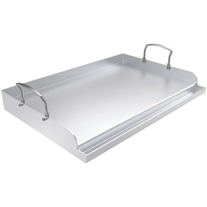 Universal Stainless Steel Cooking Griddle, Nonstick Flat Top Plate Insert for Gas Top Stove and Charcoal Grills, Tailgating, Camping and Parties, 23" x 16" Plancha Para Cocinar