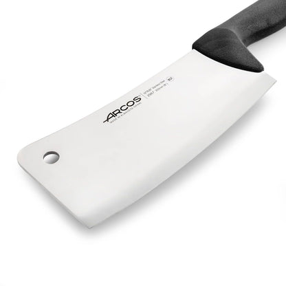 Arcos Cleaver Knife 8 Inch Nitrum Stainless Steel and 200 mm blade. Professional Butcher knife. Ergonomic Polypropylene Handle. Series 2900. Color Black