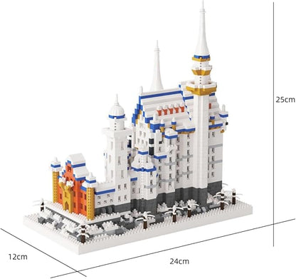 Famous Architecture ModelMicro Blocks Building SetsGermany Swan Stone Castle 2800+ PCS Mini Bricks Building Blocks Gift for Adults and Teens