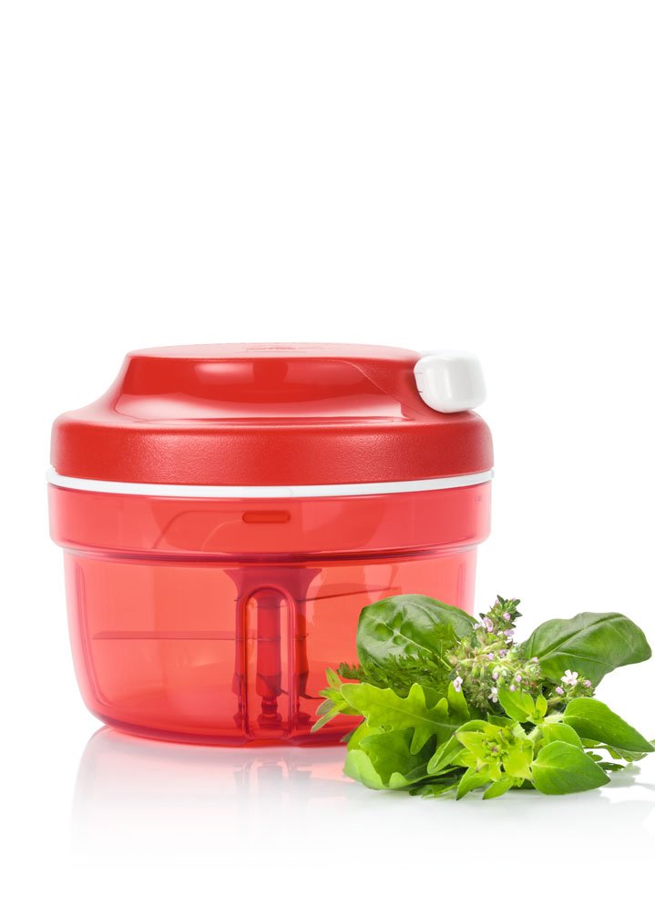 Tupperware Turbo Chef Herb Smart Chopper 300ml / 1.2 cup (red)