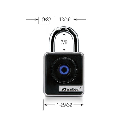Master Lock Bluetooth Indoor Padlock with Easy Backup Keypad Entry 4400D